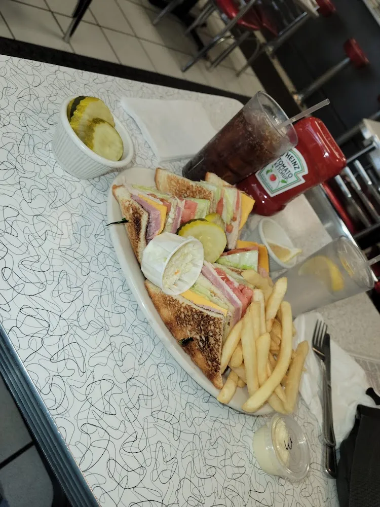 Ham and Turkey Club Sandwich